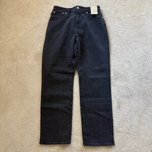 Madewell 90s Curvy Straight Washed Black High Rise Jeans Women's Size 30